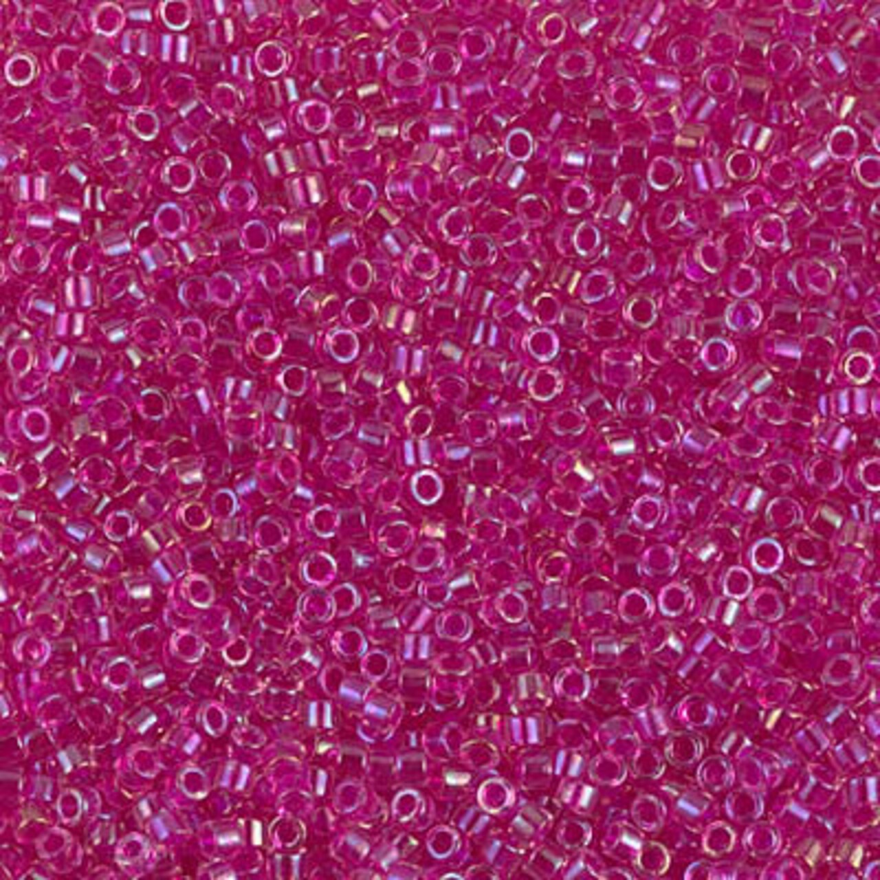 Miyuki Delica Bead 11/0, DB1743, Hot Pink Lined Crystal AB, 5 grams